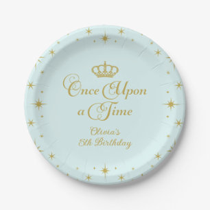 Once Upon a Time Gold Princess Birthday Paper Plate