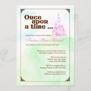Once Upon a Time Invitation - Pink