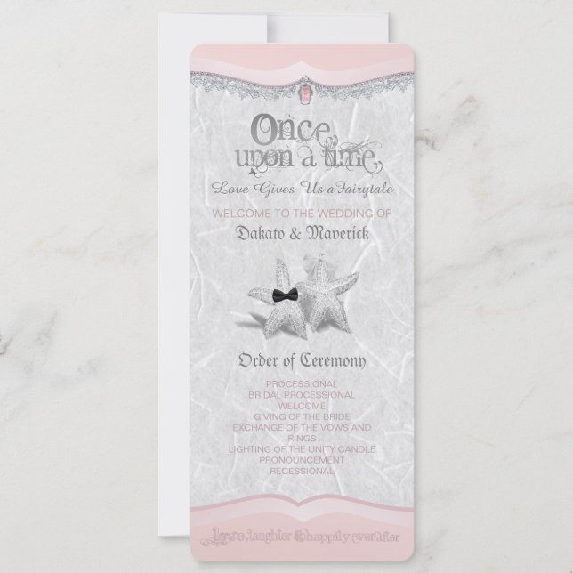 Once Upon A Time IWedding Program Invitation (Front)