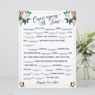 Once Upon A Time Love Story Bridal Libs Game Invitation