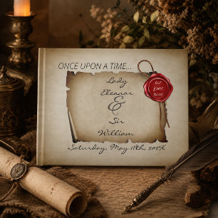Once Upon A Time Mediaeval Dark Age Scroll Wax Sea Guest Book