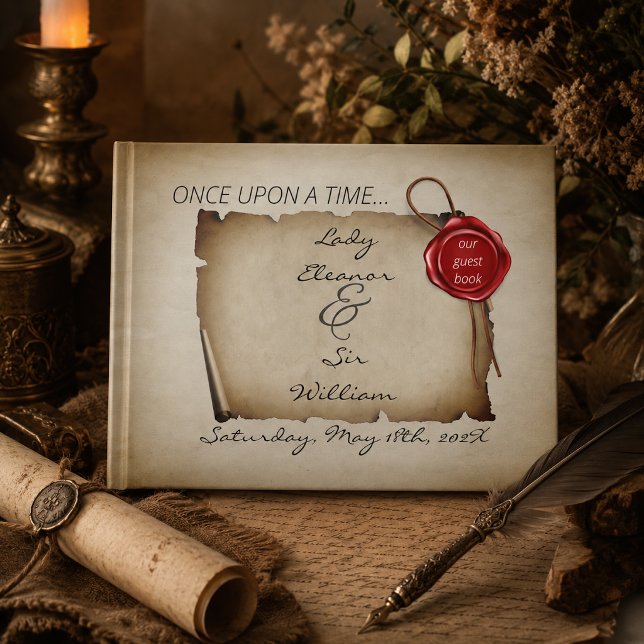 Once Upon A Time Mediaeval Dark Age Scroll Wax Sea Guest Book (Creator Uploaded)