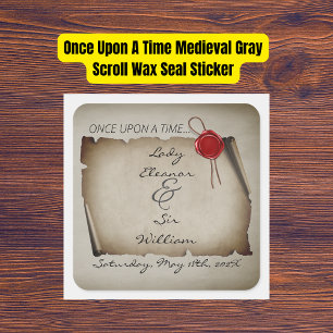 Once Upon A Time Medieval Gray Scroll Wax Seal