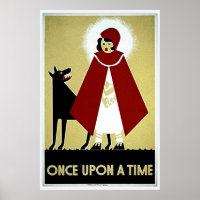 Once Upon a Time Poster, Red Riding Hood and Wolf