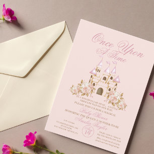 Once Upon a Time Princess Baby Girl Shower Invitation