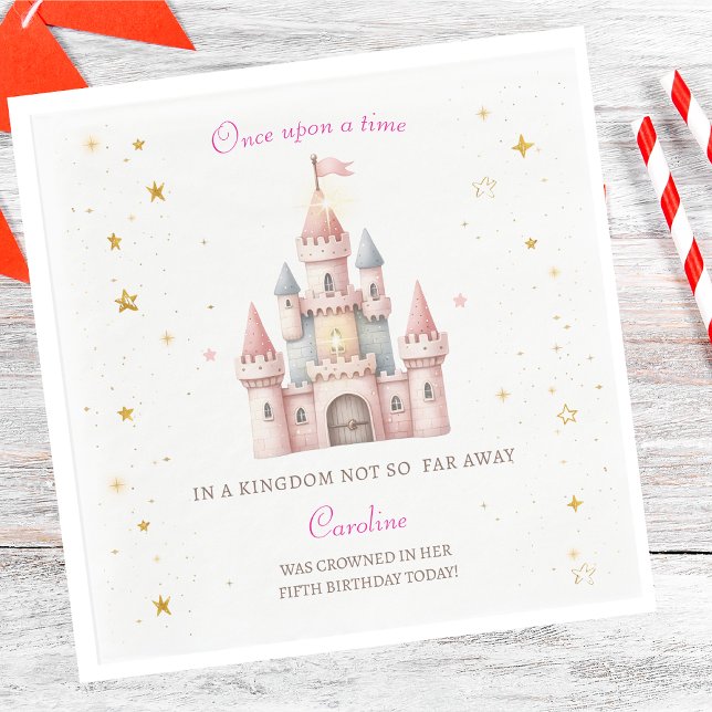 Once upon a time, Princess Birthday Napkin (Creator Uploaded)