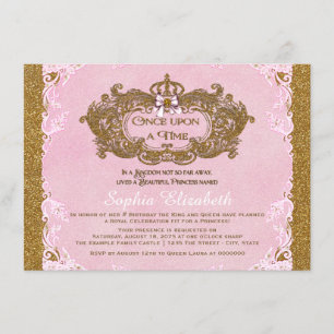 Once Upon a Time Princess Birthday Party Invitation