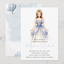 Once Upon A Time Princess Carriage Baby Shower Inv