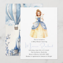 Once Upon A Time Princess Carriage Baby Shower Inv
