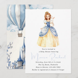 Once Upon A Time Princess Carriage Baby Shower Inv Invitation