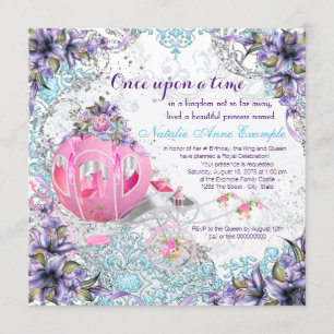 Once Upon a Time Princess Fairy Tale Birthday Invitation