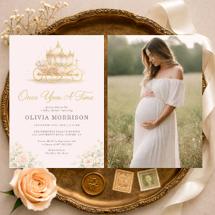 Once Upon A Time Princess Photo Baby Shower Invitation