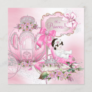 Once Upon a Time Princess Pink Baby Shower Invitation