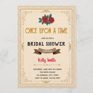 Once upon a time shower invitation