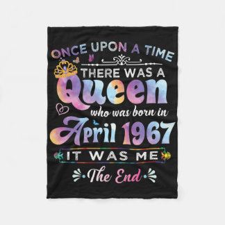 Once Upon A Time There Was A Queen Born In April 1 Fleece Blanket