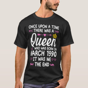 Once upon a Time there was a Queen March 1990 Birt T-Shirt