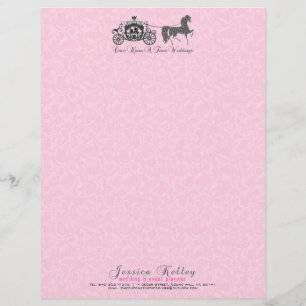 Once Upon A Time Wedding Horse & Carriage Letterhead Design
