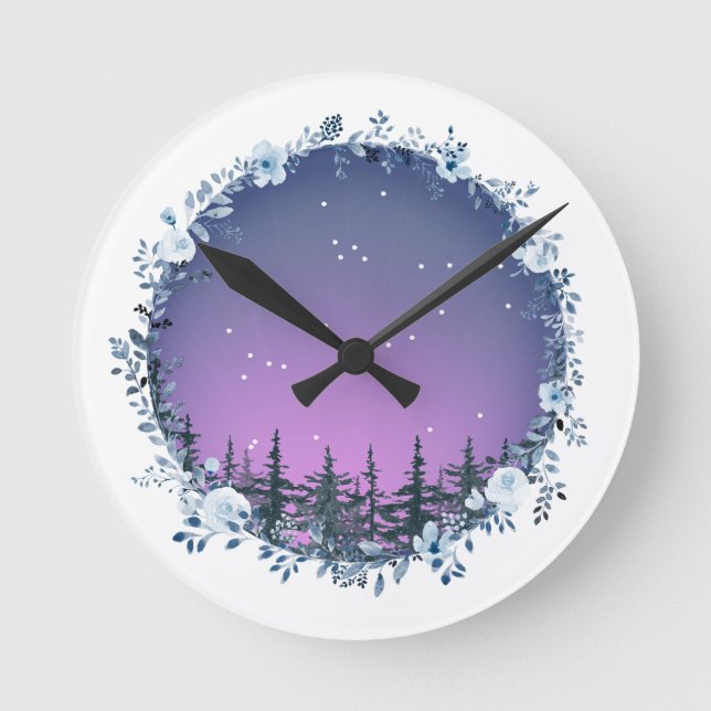 Once upon a winter dusk wall clock (Front)