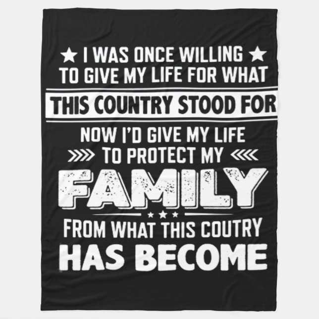 ONCE WILLING TO GIVE MY LIVE FLEECE BLANKET (Front)