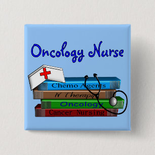 Oncolgoy Nurse "Books" Design 15 Cm Square Badge