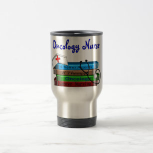 Oncolgoy Nurse "Books" Design Travel Mug