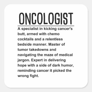 Oncologist square sticker