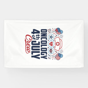 Oncology 4th of July Crew Medical Patriotic Shirt Banner
