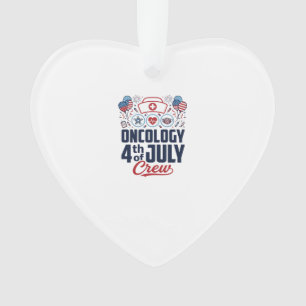 Oncology 4th of July Crew Medical Patriotic Shirt Ornament