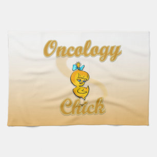 Oncology Chick Tea Towel