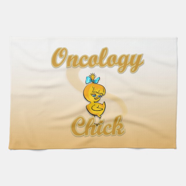 Oncology Chick Tea Towel (Horizontal)