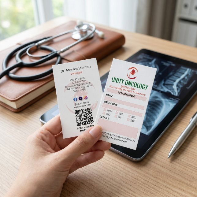 Oncology Clinic Business | Simple Appointment Card (Creator Uploaded)