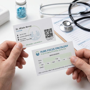 Oncology Clinic Business   Simple Appointment Card