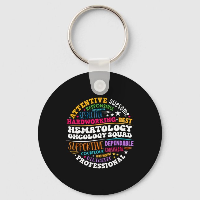 Oncology Hematology Nurse Squad Paediatrics Hemonc Key Ring (Front)