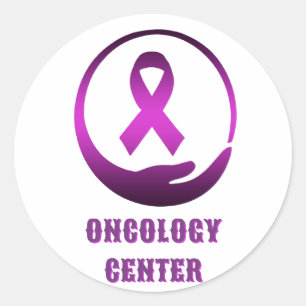 Oncology Logo for Cancer Care Clinic Branding Classic Round Sticker