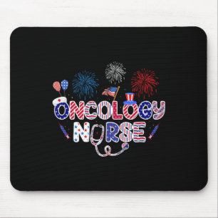 Oncology Nurse 4th Of July American Nursing Indepe Mouse Pad