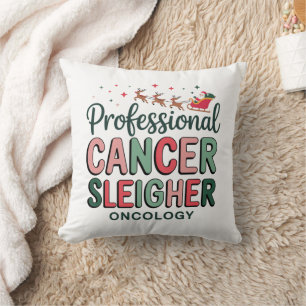 Oncology Nurse Christmas Cancer Chemo Oncology Cushion