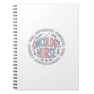 Oncology Nurse Circle Quote Floral Shirt Design_1 Notebook