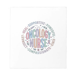Oncology Nurse Circle Quote Floral Shirt Design_1 Notepad