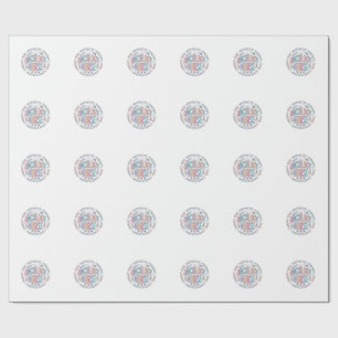 Oncology Nurse Circle Quote Floral Shirt Design_1 Wrapping Paper