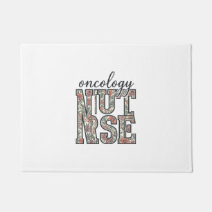 Oncology Nurse Floral Vintage Doormat
