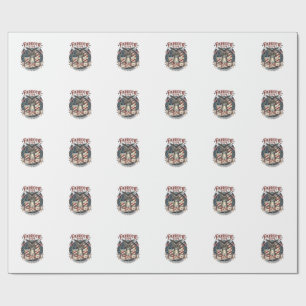 Oncology Nurse Floral Vintage Engraving Design_1 Wrapping Paper