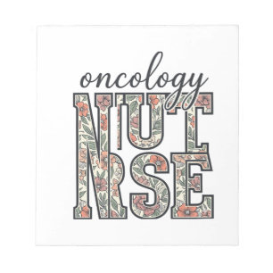 Oncology Nurse Floral Vintage Notepad