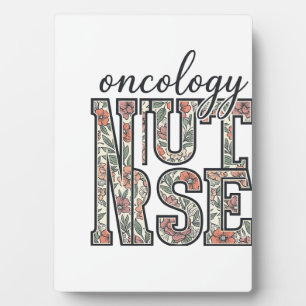 Oncology Nurse Floral Vintage Plaque