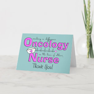 Oncology Nurse Gifts Thank You Card