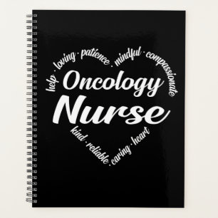 Oncology Nurse Heart Word Cloud Planner