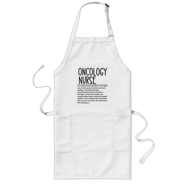 Oncology nurse long apron (Front)