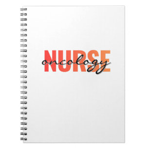 Oncology Nurse Modern Typography Notebook