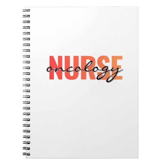 Oncology Nurse Modern Typography Notebook (Front)