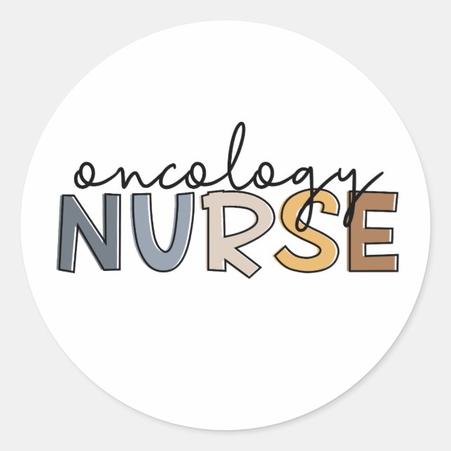 Oncology Nurse Oncology Nursing RN Classic Round Sticker (Front)