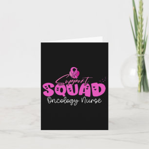 Oncology Nurse Support Squad Team Breast Cancer Aw Card